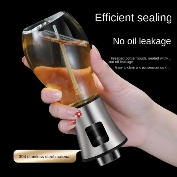 304 Stainless Steel Oil Press Spray Glass Bottle