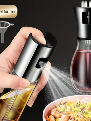 304 Stainless Steel Oil Press Spray Glass Bottle