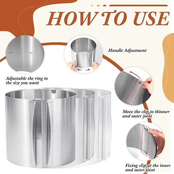 Stainless Steel Adjustable Cake Ring