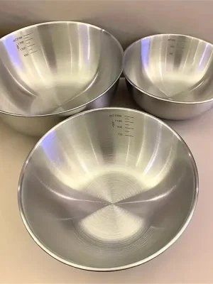 1–3PCS Stainless Steel Mixing Bowls with Scale – Large Capacity