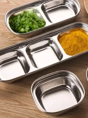 Stainless Steel 3-compartment Dip Tray