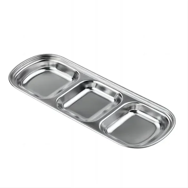 Stainless Steel 3-compartment Dip Tray
