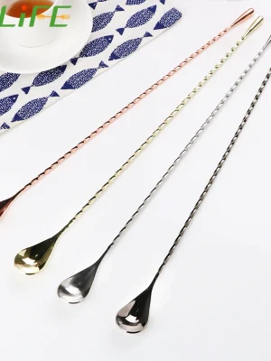 HILIFE 30/40cm Stainless Steel Cocktail Stir Spoon