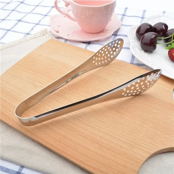 Stainless Steel Food Tongs – Heat-Resistant Clips for Cooking, Salad & BBQ
