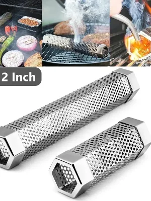 6/12 inch BBQ Stainless Steel Smoker Grill Tube Perforated Mesh