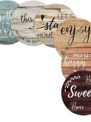 6PCS Wooden Coaster Set