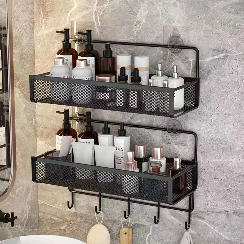 Portable Wall-Mounted Storage Rack – No-Drill Shelf