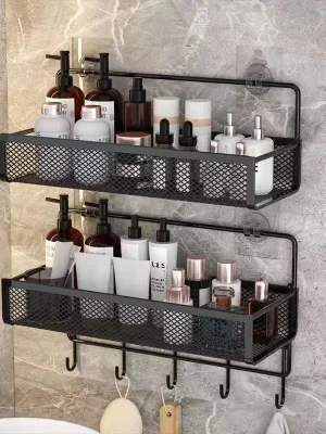 Portable Wall-Mounted Storage Rack – No-Drill Shelf