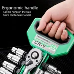 1/4" Ratchet Socket Wrench Set – Mechanic Tool Kit with Quick Release & Extension