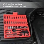 FOCSE 46PC 1/4" Socket & Ratchet Set – Auto Repair Tool Kit