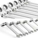 Ratcheting Wrench Set 6–22mm – Metric Flex-Head Spanners with Storage Bag