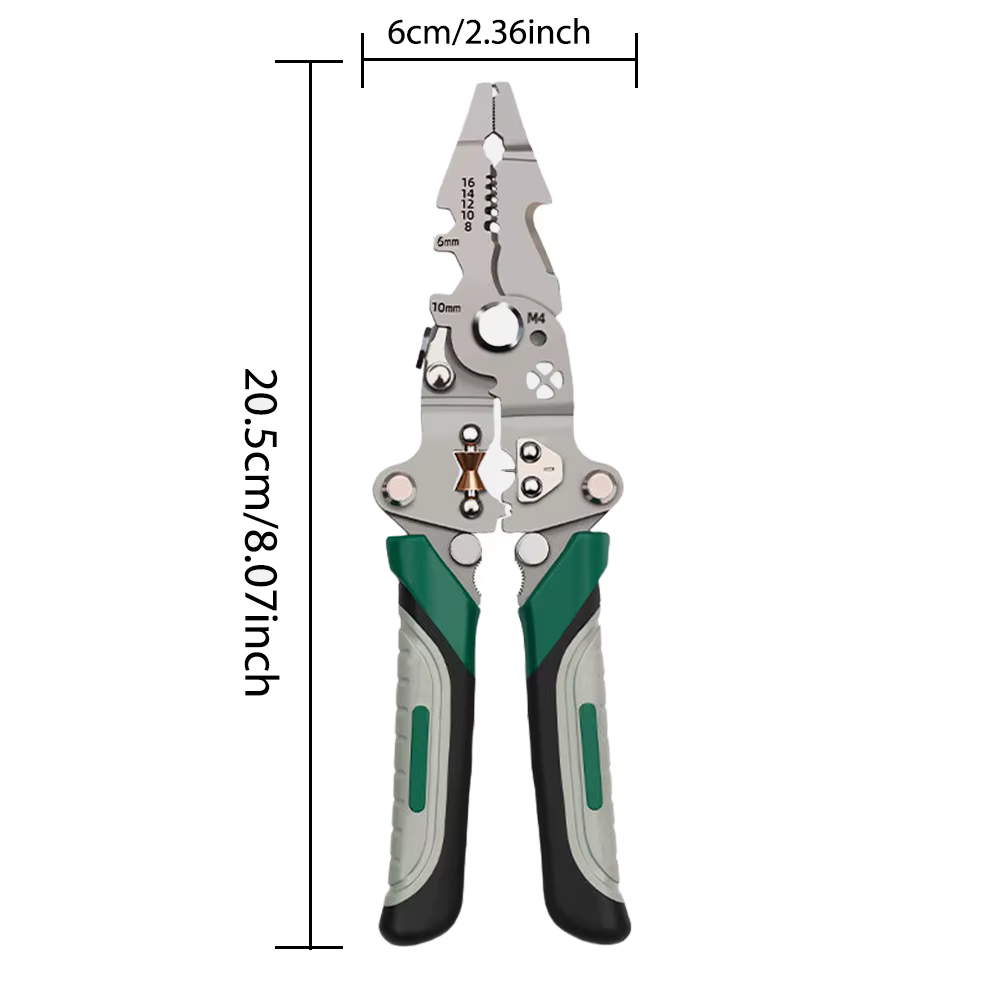 Foldable Wire Stripper – Multi-Function Crimping & Winding Tool with Pulley Design