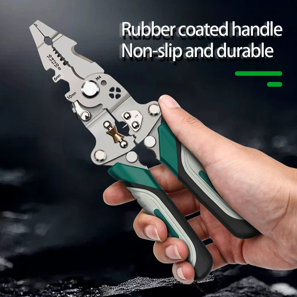 Foldable Wire Stripper – Multi-Function Crimping & Winding Tool with Pulley Design