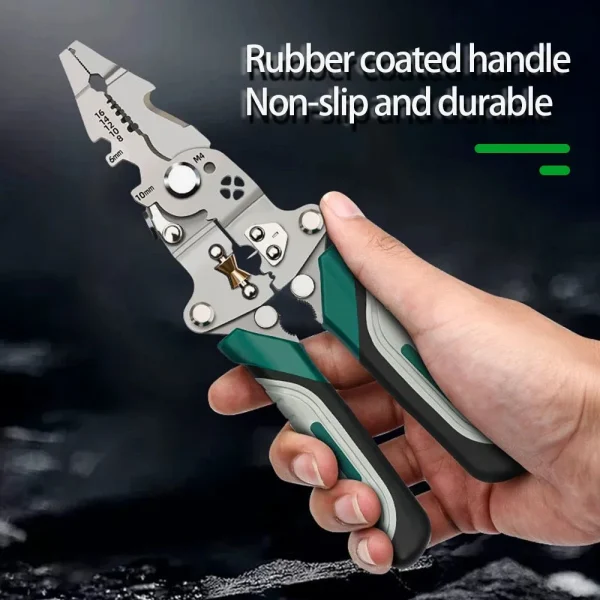 Foldable Wire Stripper – Multi-Function Crimping & Winding Tool with Pulley Design