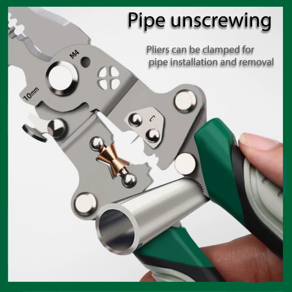Foldable Wire Stripper – Multi-Function Crimping & Winding Tool with Pulley Design