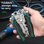 Foldable Electrician Wire Pliers – Multi-Function Cutter, Splitter & Crimper