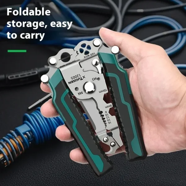 Foldable Electrician Wire Pliers – Multi-Function Cutter, Splitter & Crimper