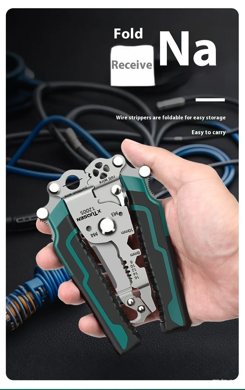 Foldable Electrician Wire Pliers – Multi-Function Cutter, Splitter & Crimper