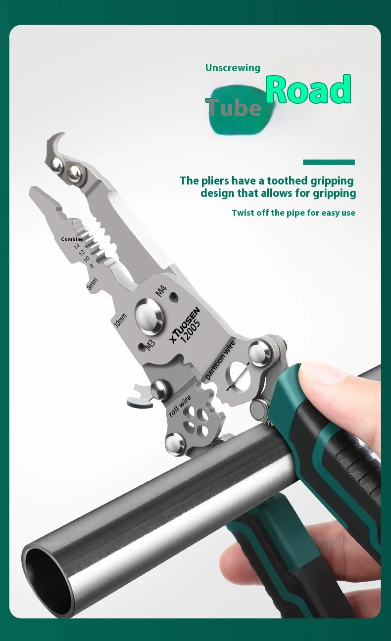 Foldable Electrician Wire Pliers – Multi-Function Cutter, Splitter & Crimper