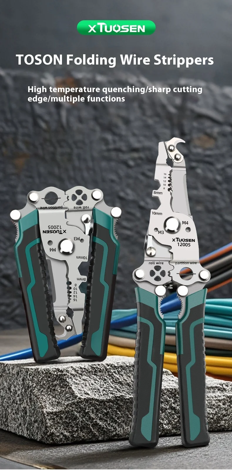Foldable Electrician Wire Pliers – Multi-Function Cutter, Splitter & Crimper