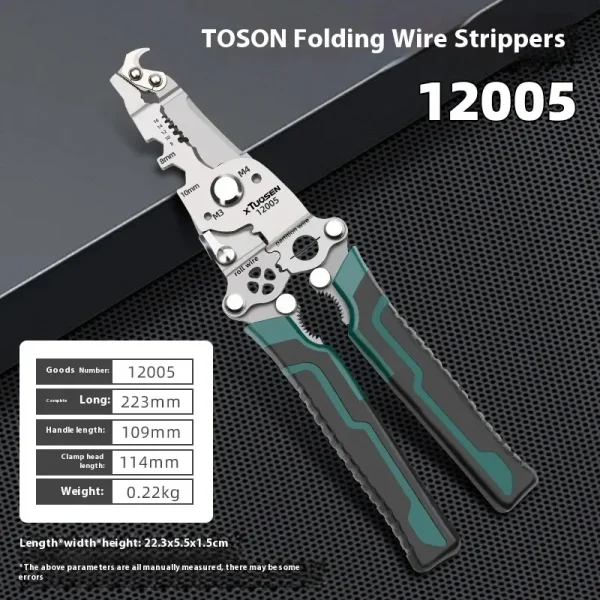 Foldable Electrician Wire Pliers – Multi-Function Cutter, Splitter & Crimper