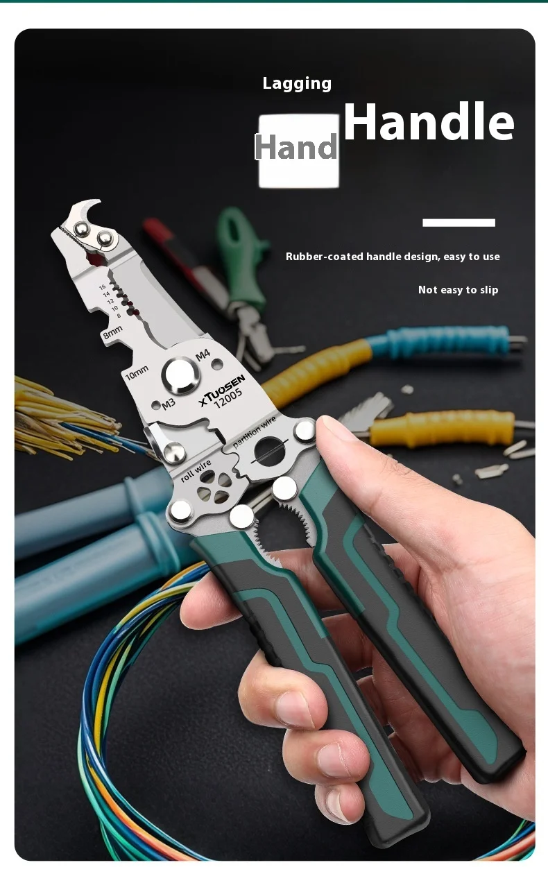 Foldable Electrician Wire Pliers – Multi-Function Cutter, Splitter & Crimper