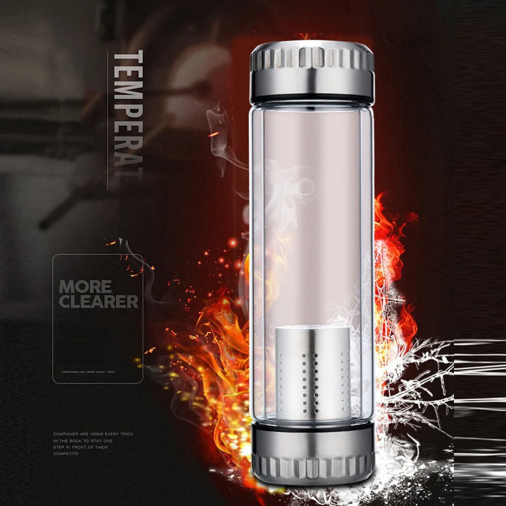 300/400 ml Dobbelvegget Glassflaske med Tesil
