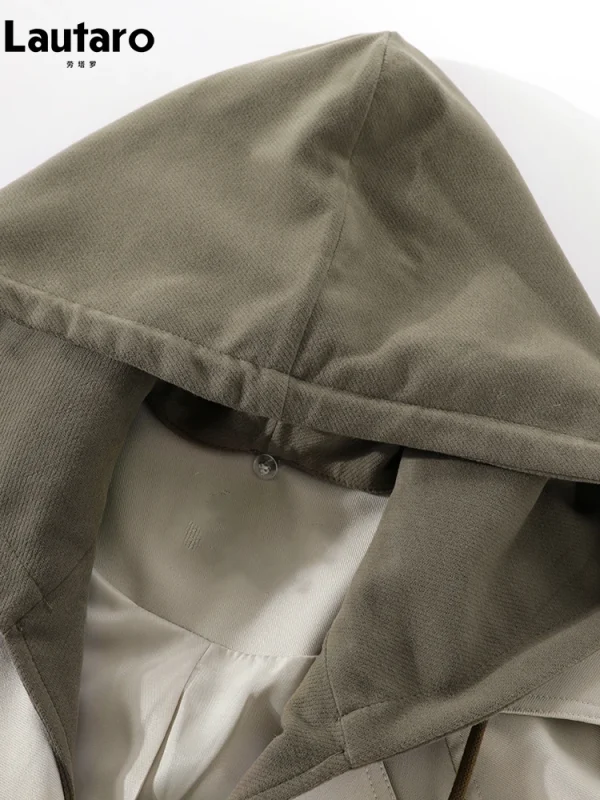 Lautaro casual trenchcoat dame – dobbelspent, belte, løstsittende