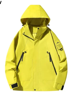 JNLN Women's Men's Waterproof Jacket Climbing Hiking Camping Trekking Windbreaker Unisex Outdoor Windproof Rain Coat Antifouling