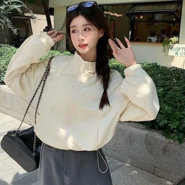 Oversized damejakke 2024 – Harajuku BF-stil, casual koreansk vindjakke