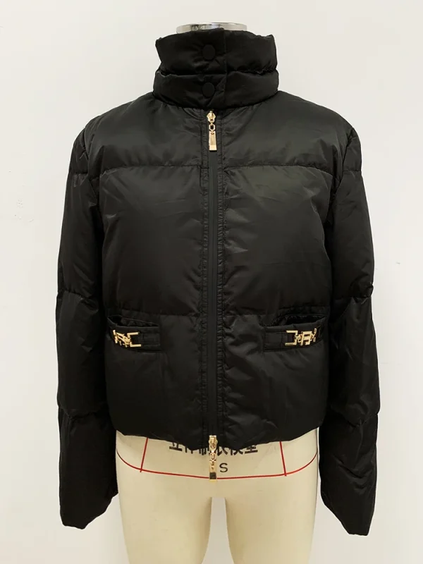 HIGH STREET Dunjakke – Slim Fit Damejakke med Hvit Andedun