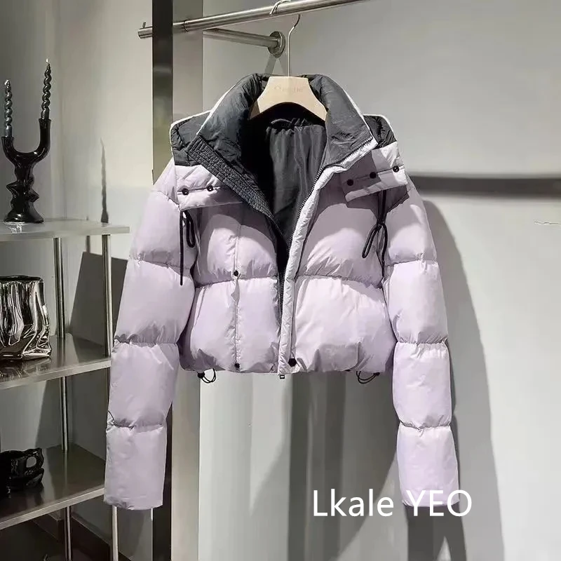 Dame Dunjakke – Kort, Varm og Elegant Vinterjakke i Duncotton, Enkel og Allsidig Stil