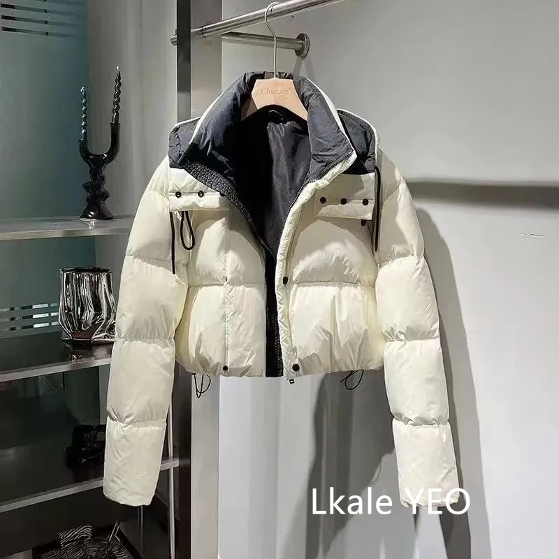 Dame Dunjakke – Kort, Varm og Elegant Vinterjakke i Duncotton, Enkel og Allsidig Stil