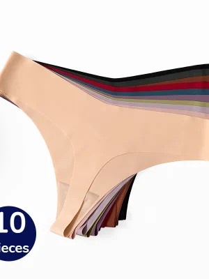 10pk Dame G-strenger – Sømløse, Pustende, Komfortable Undertøy