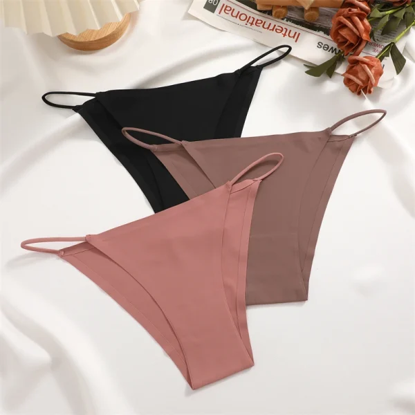 FINETOO 3stk Sømløse Truser – Lav Midje, Komfortable og Sexy Bikini G-strenger
