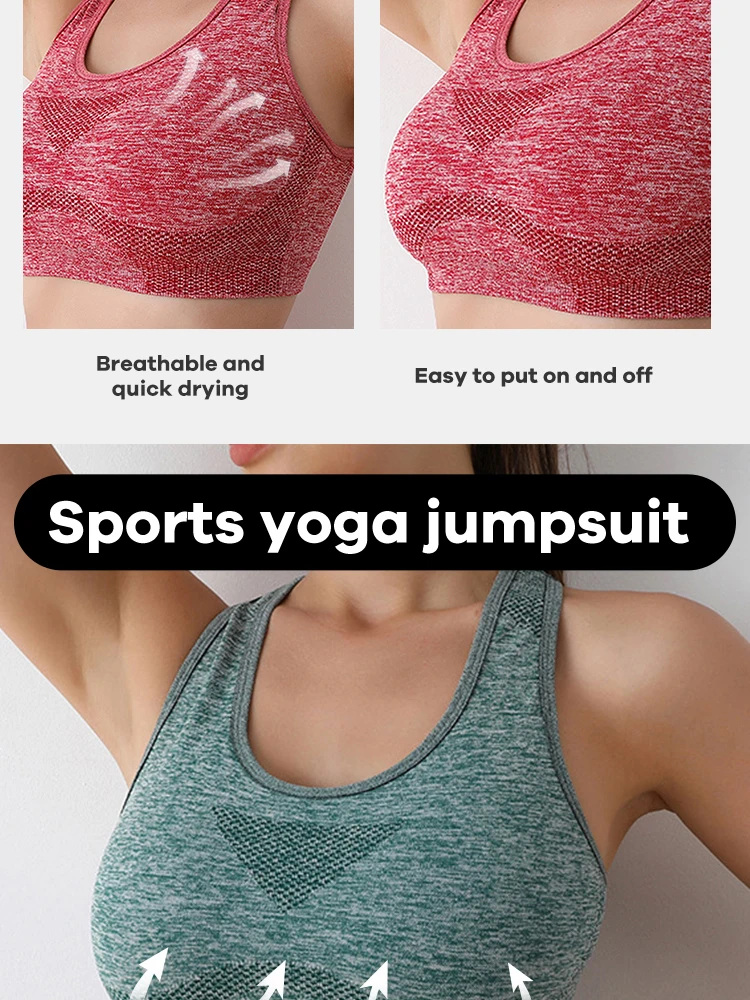 Soutien-gorge Push-Up Femme – Respirant, Sans Armature, Sport Yoga Fitness