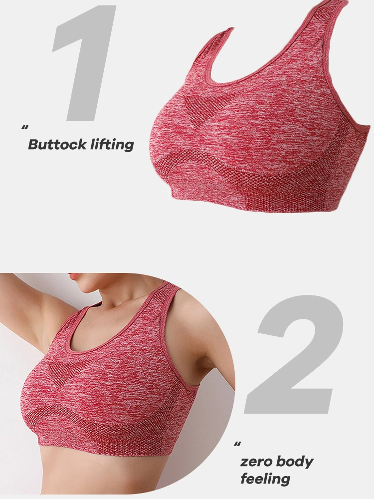 Soutien-gorge Push-Up Femme – Respirant, Sans Armature, Sport Yoga Fitness