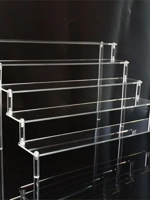 1–4-lags akryl displaystativ – solid, transparent stativ