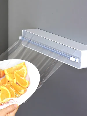 Leeseph magnetisk plastfilmdispenser med skyvekniv