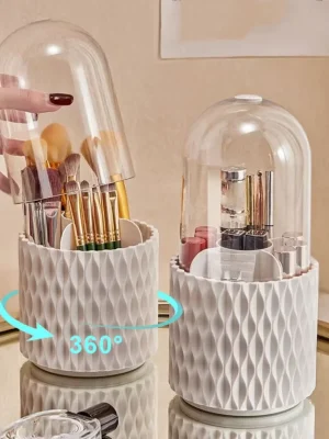 1pc Rotating Makeup Brush Storage
