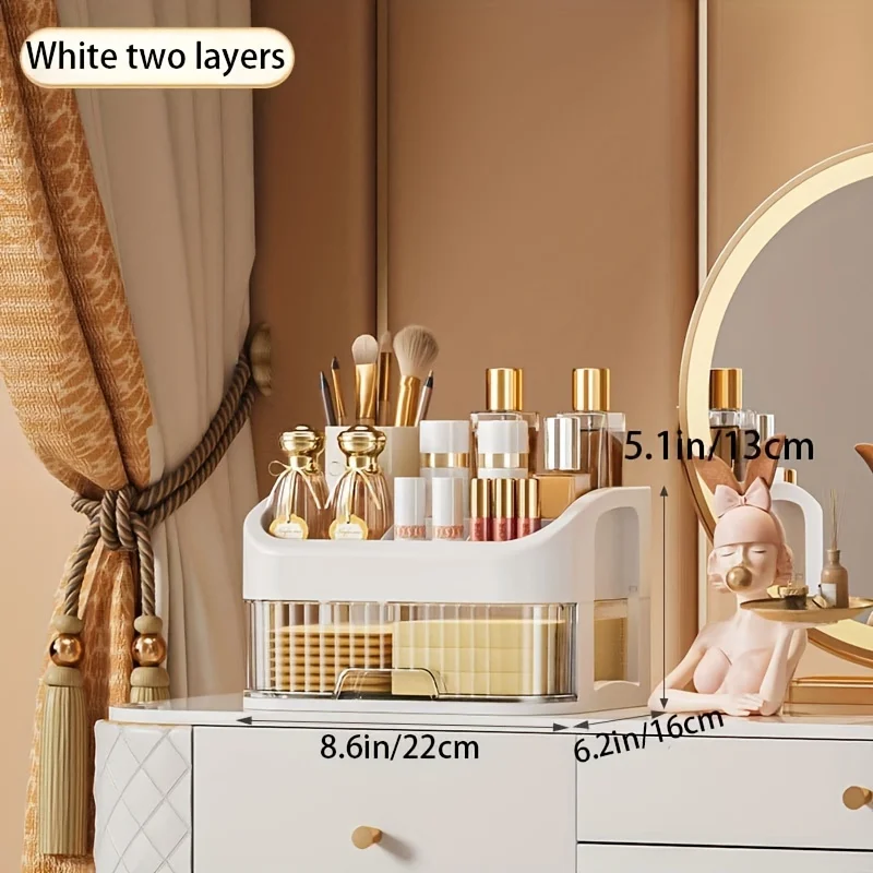 Large Capacity Cosmetic Storage Box Transparent