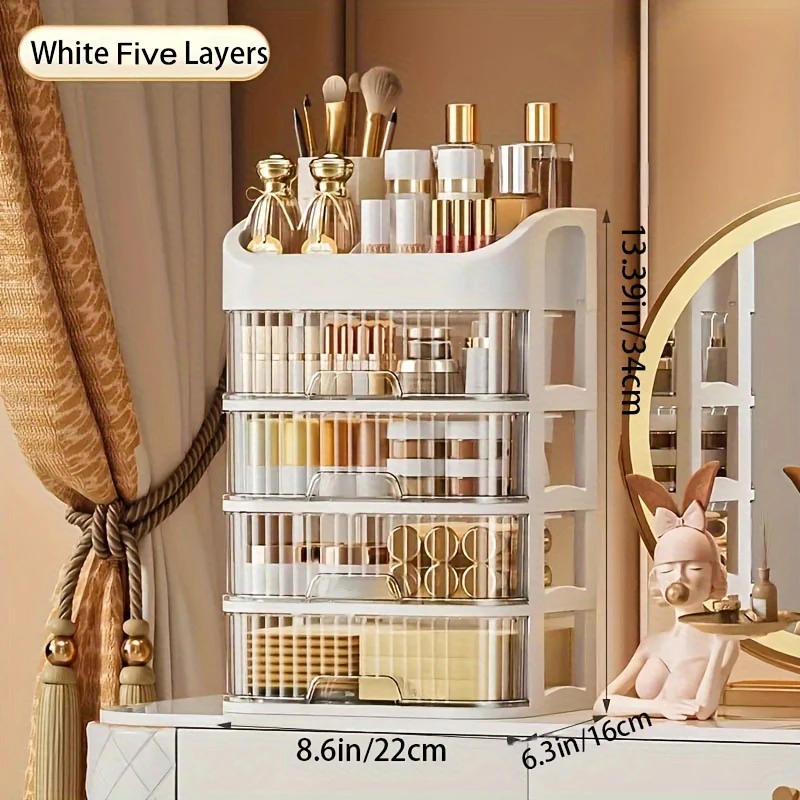 Large Capacity Cosmetic Storage Box Transparent