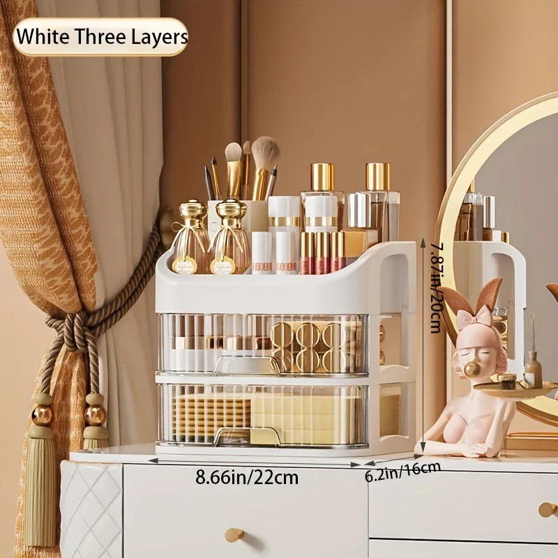 Large Capacity Cosmetic Storage Box Transparent