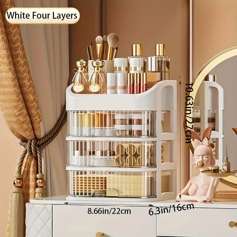 Large Capacity Cosmetic Storage Box Transparent