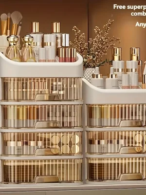 Large Capacity Cosmetic Storage Box Transparent
