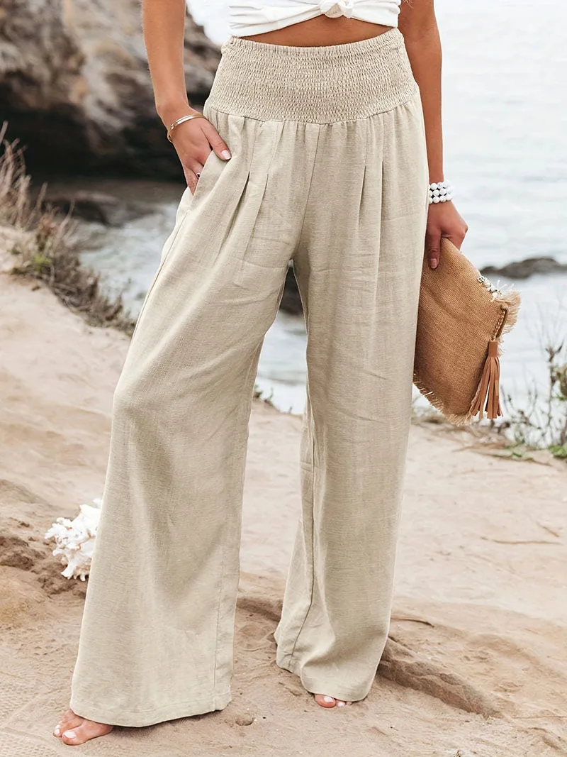 Komfortable Mid Waist Lange Casual Bukser