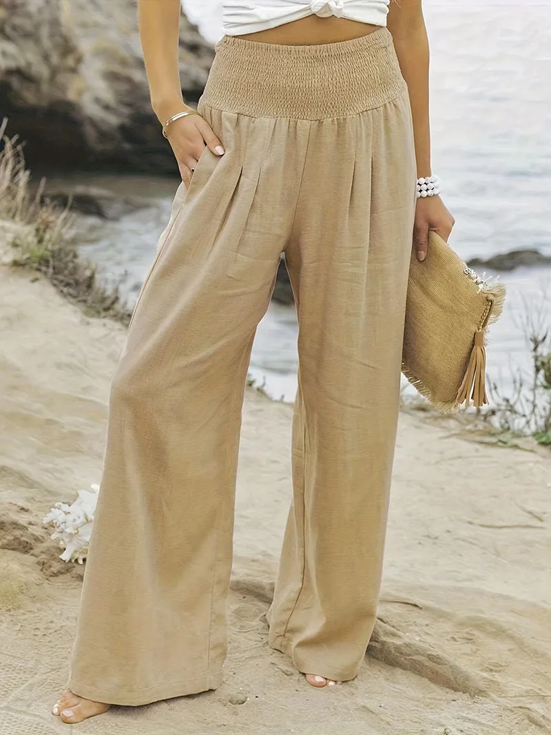 Komfortable Mid Waist Lange Casual Bukser