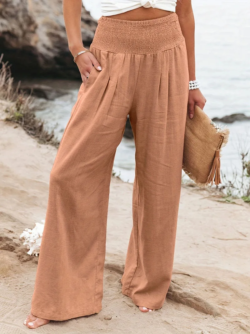 Komfortable Mid Waist Lange Casual Bukser
