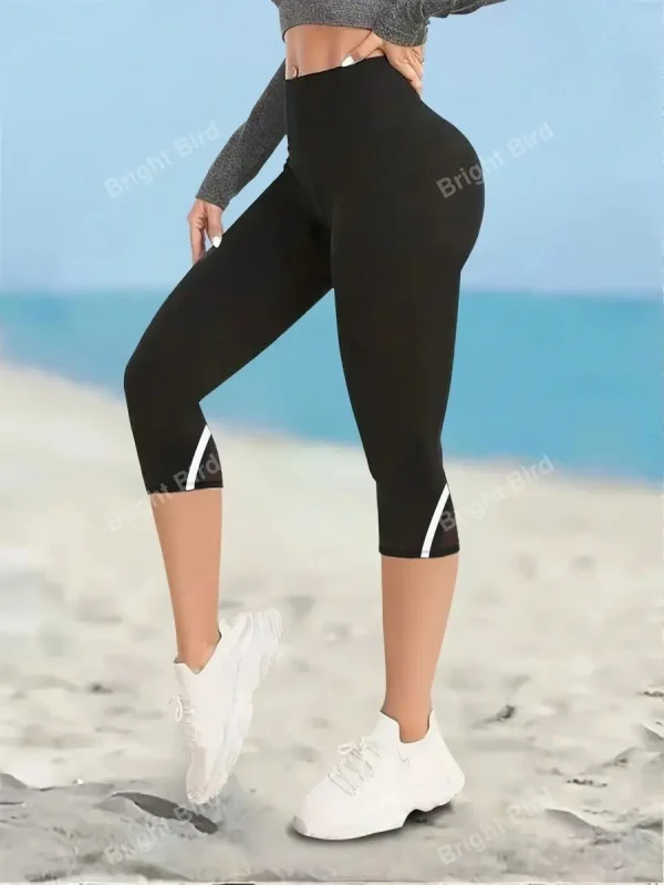 Dame Capri Tights – Mesh Treningstights Høyt Liv & Magekontroll