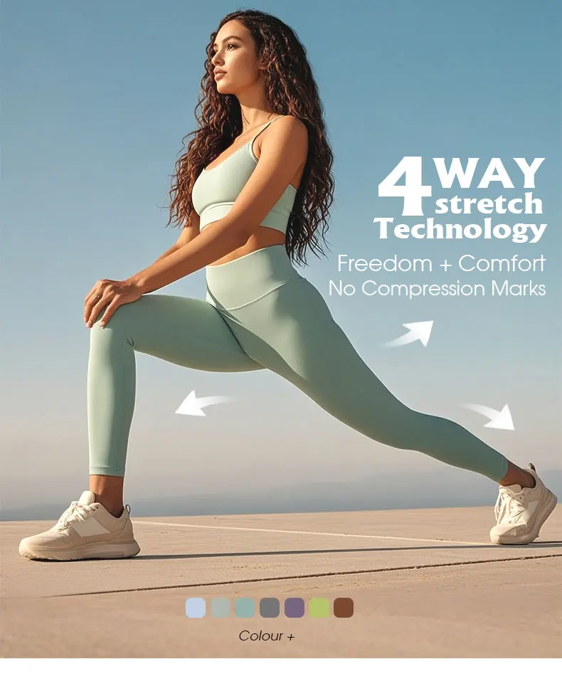 High-Waisted Workout Leggings - 4-Way Stretch, Slim Fit, Butt Lifting & Tummy Control for Gym, Yoga, Running & Daily Wear